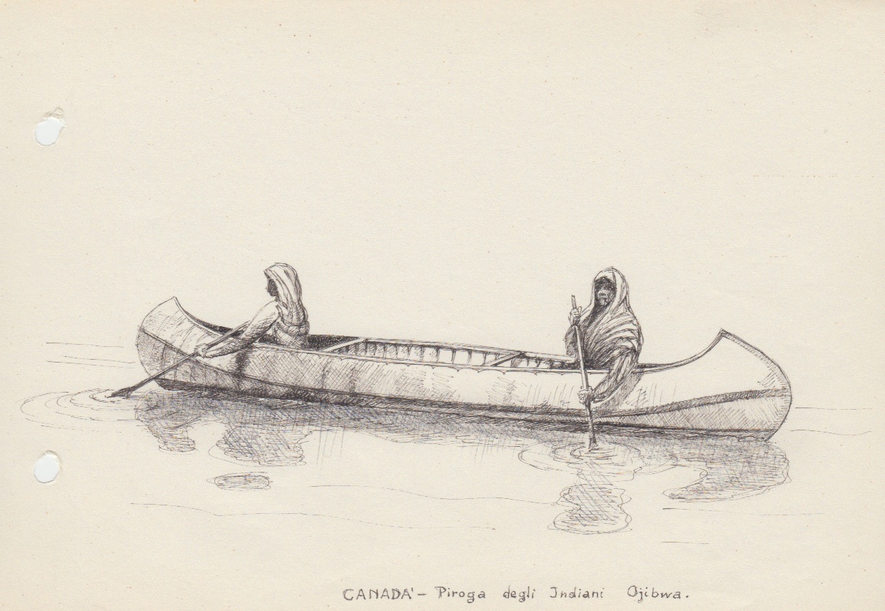 003 Canada - piroga degli Indiani Ojibwa